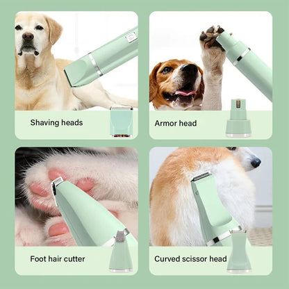 4 in1 Professional Pet Dog Cat Clippers Hair Grooming Cordless Trimmer Shaver Kit