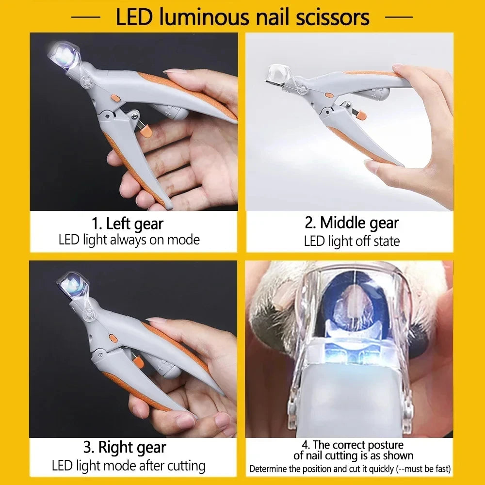 LED Light Pet Nail Clipper 